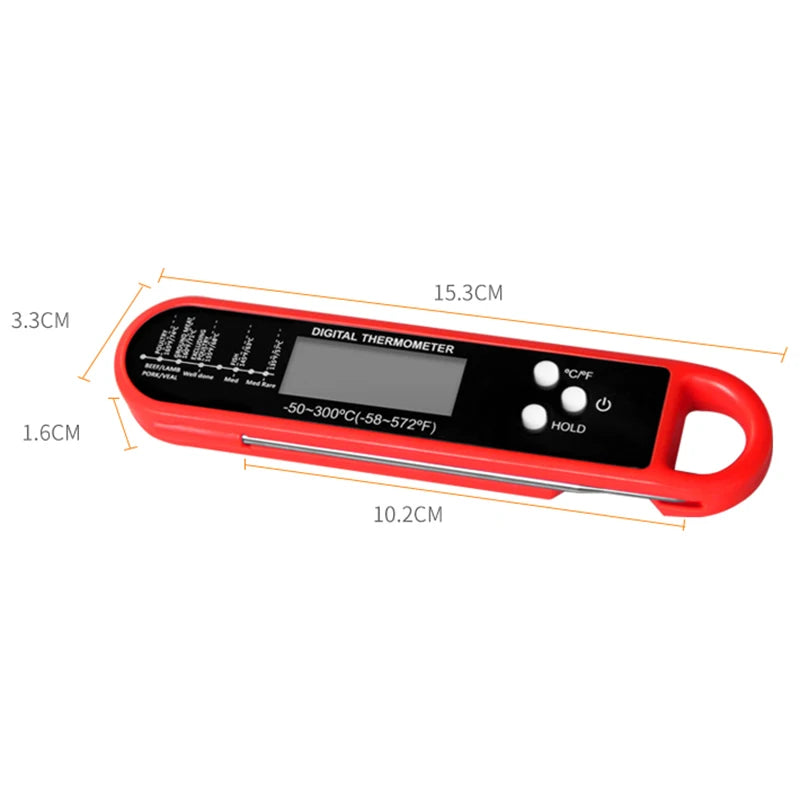 Digital Meat Thermometer for Cooking, Kitchen Food Thermometer for BBQ Grill Smoker Oil Fry Candy Instant Read Thermometer