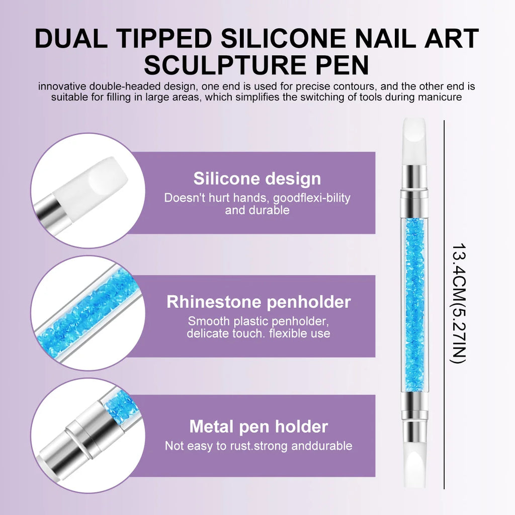 Quick Building Extesion UV Gel Set Non Stick Hand Carve Patterns Gel for Manicure 3D Art DIY Nails Tip Extesion Engraving Tools