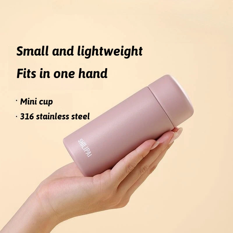 150ml/200ml Mini 316 Stainless Steel Portable Thermos Cup Vacuum Thermal Insulation Pocket Cup with Tea Strainer Water Bottle
