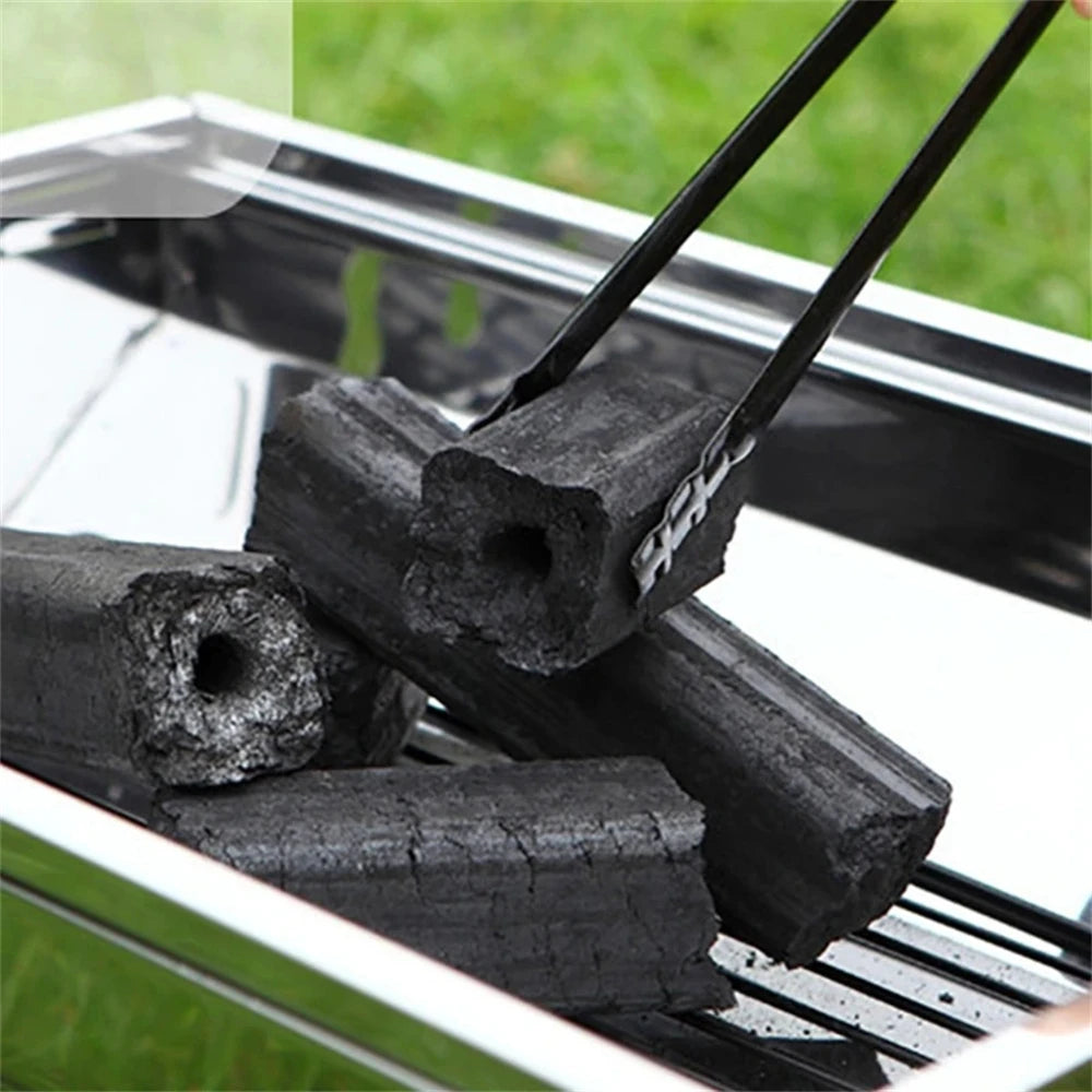 1PC BBQ Charcoal Tongs Multifunctional Charcoal Serving Tools Metal Clip Tongs for Hiking Cooking Fireplace Grill