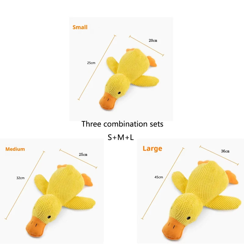 Cute dog Toy Duck-shaped Bite Resistant Grinding Teeth Cleaning Large Dog Interactive Entertainment Puppy Boredom Plush Toy