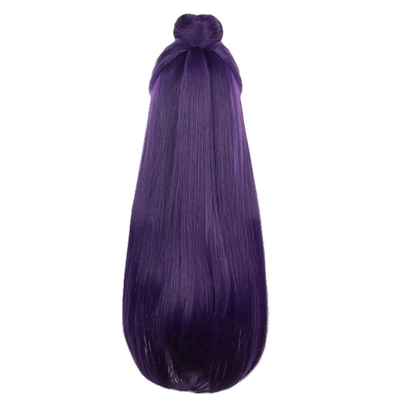 Anime Jinshi Cosplay Wig 85cm Long Dark Purple Wig Kusuriya no Hitorigoto Wig Heat Resistant Synthetic+Free Wig Cap