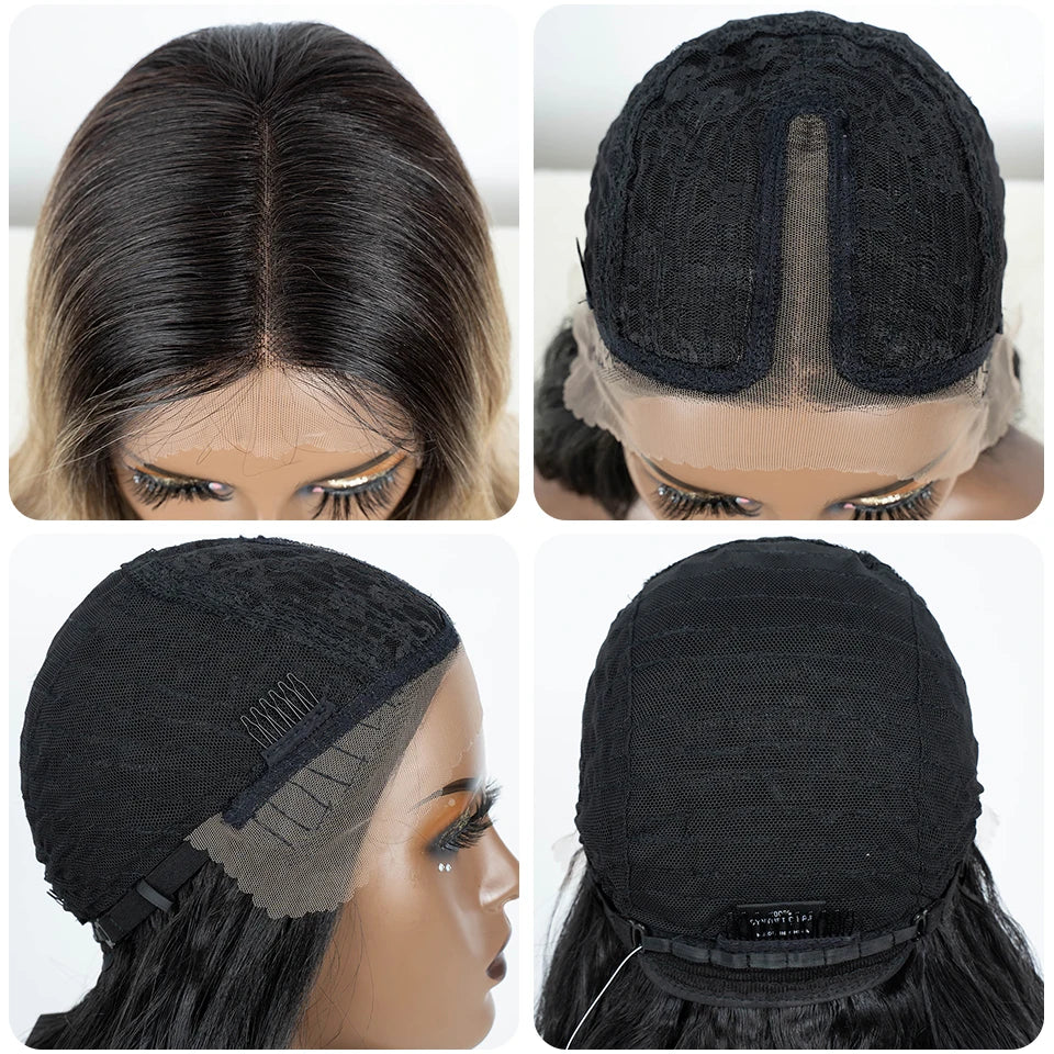 Noble Cosplay Lace Front Wig 30 Inch Lace  Long Wavy 360 0mbre Blonde Wig Red African American Synthetic Wigs For Black Women