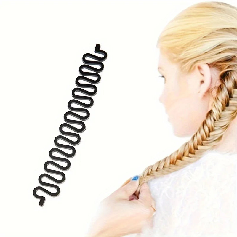 9Pcs Black or Brown DIY Hair Styling Comb Tool, Magic Beauty Accessories for Fishtail Braids