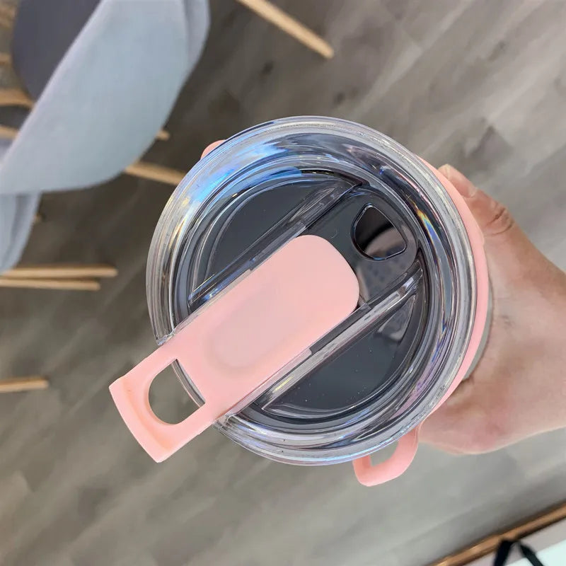 Tyeso Cup Thermal Thermos Car Water Bottle With Straw 550/710ML Thermal Cup for Beer Stainless Steel Coffee Mug Vacuum Flasks
