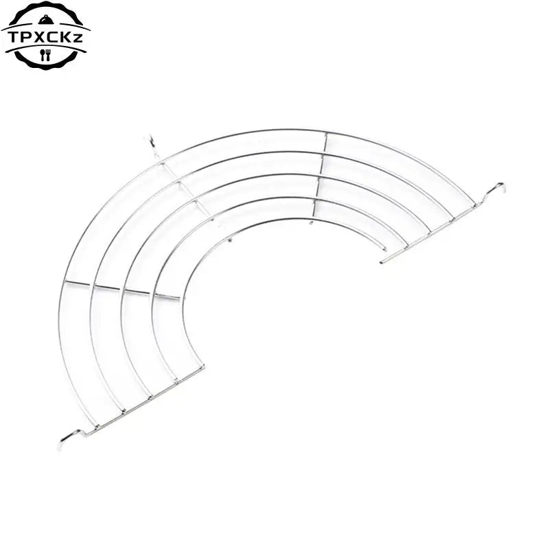 304 Stainless Steel Thick Line Semicircle Hanging Pan Frying Drain Line Rack Kitchen Accessories Insulation Pot Rack Steam Rack