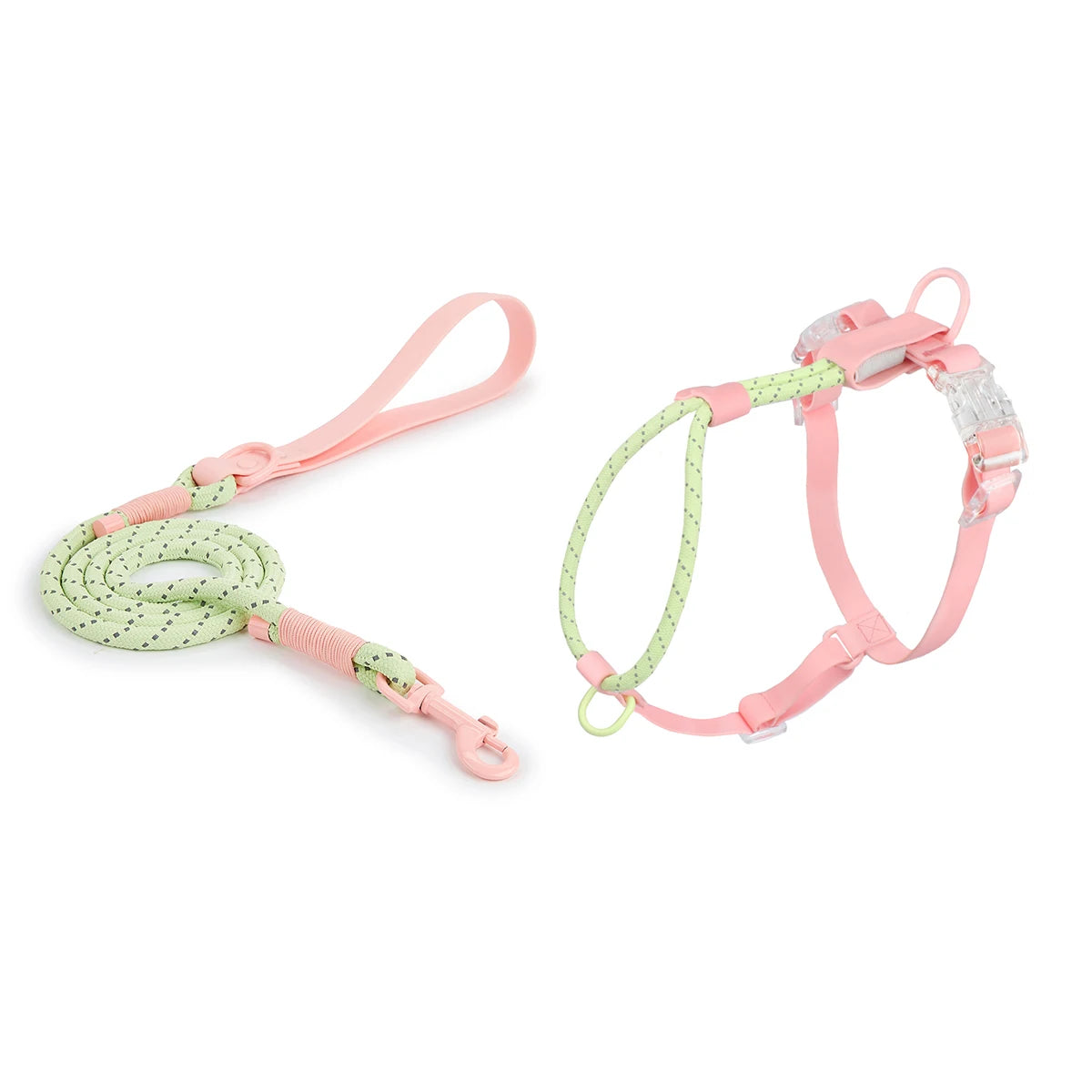 Kawaii Summer cooling Pet Harness Leash Set For medium Large dogs No Pull Nylon Adjustable Dog Harness Suit French Bulldog Pug