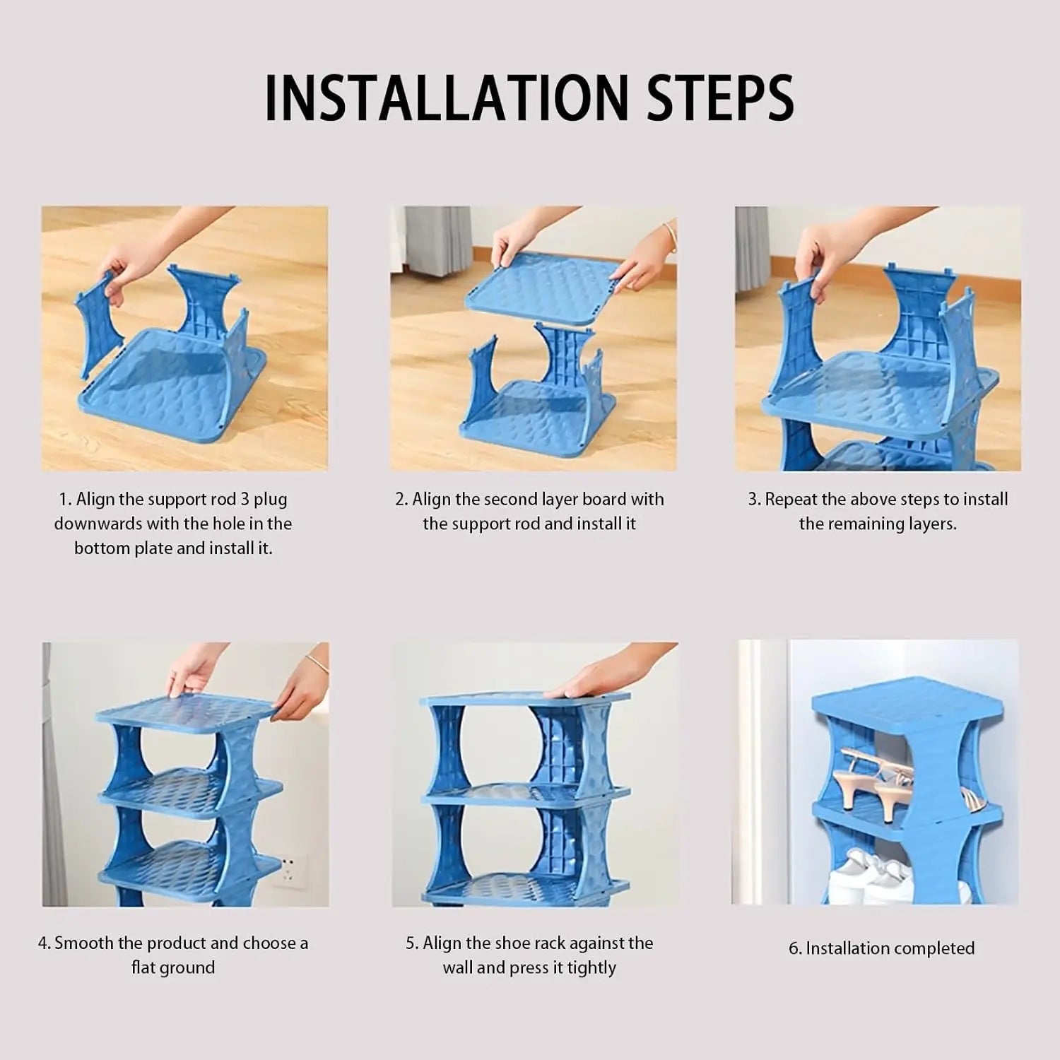 Shoe Rack Storage Unit, 9-Tier Tall Narrow Shoe Boxes, Bedroom Shoe Rack, Furniture & Daily Storage Solutions