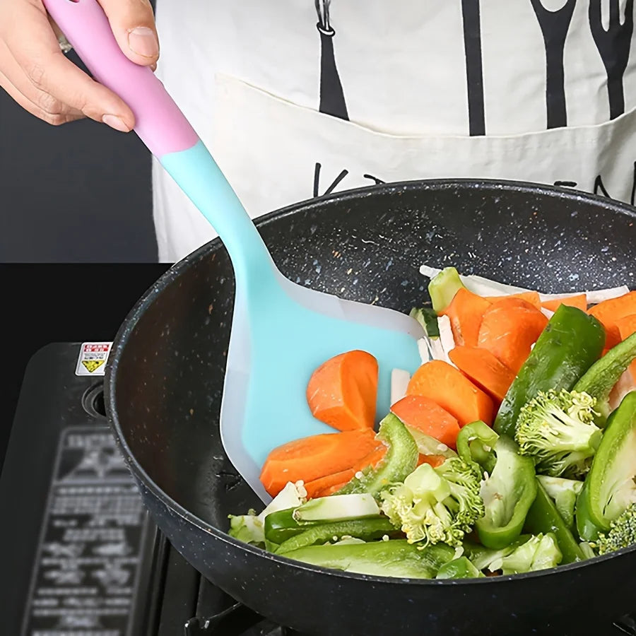 Silicone Spatula Household Egg Roll Spatula Heat-Resistant Non Stick Cooking Beef Meat Pancakes Kitchen Scrape Wide Pizza Shovel