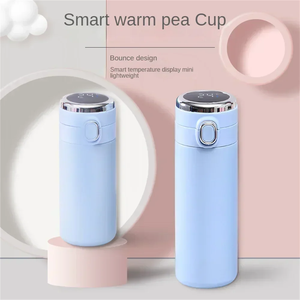 Smart Flip Lid Stainless Steel Thermos with Temperature Display Light Luxury Portable Mini Insulated Cup coffee travel mug