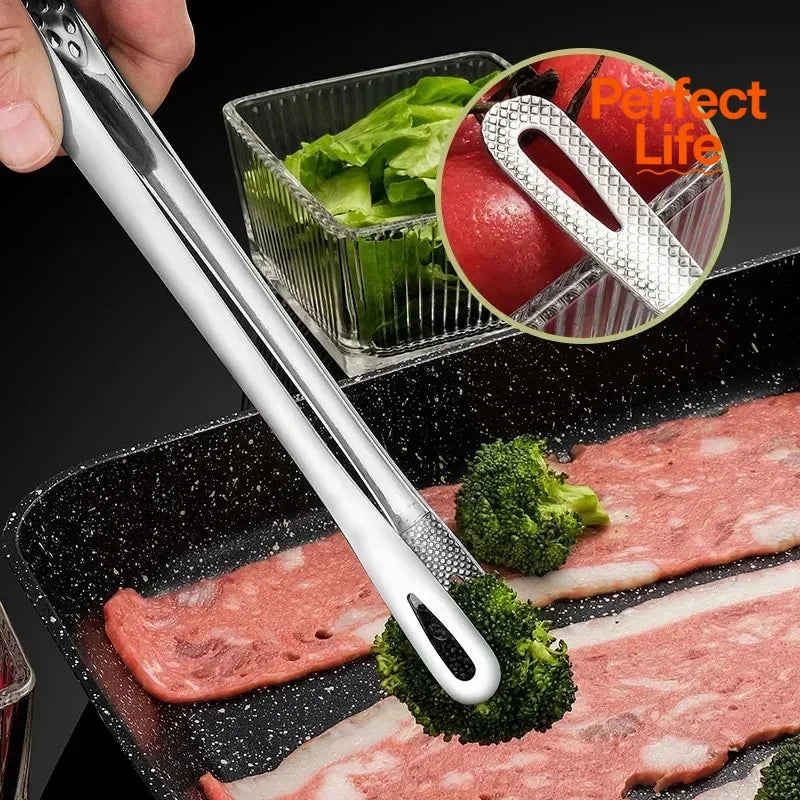 1/2pcs Stainless Steel BBQ Grill Tongs Meat Cooking Tweezers Kitchen Barbecue Clips Utensils Accessory  Tongs Clips Barbecue