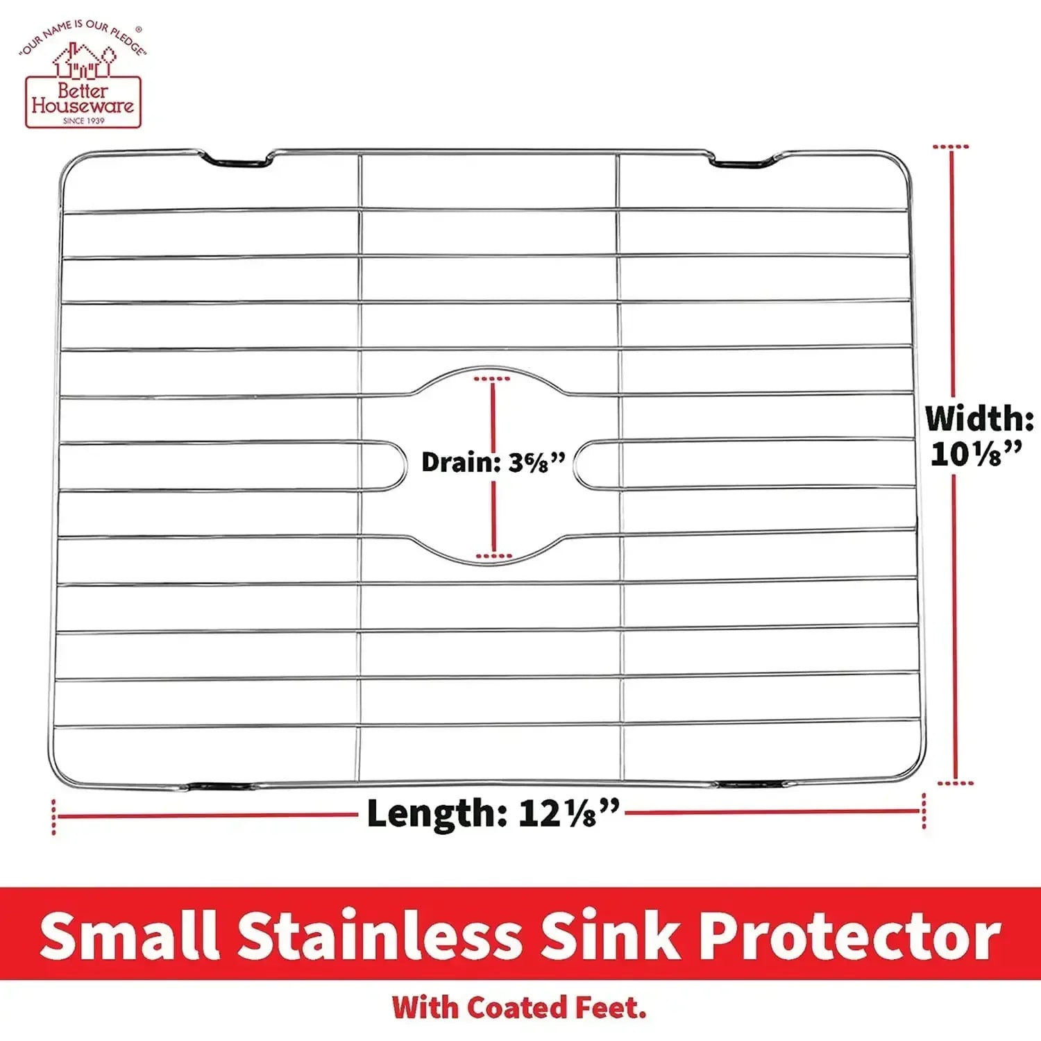 Small Sink Protector Grid - Anti-Scratch Stainless Steel Mat for Kitchen Sink Bottom & Dish Drying Rack