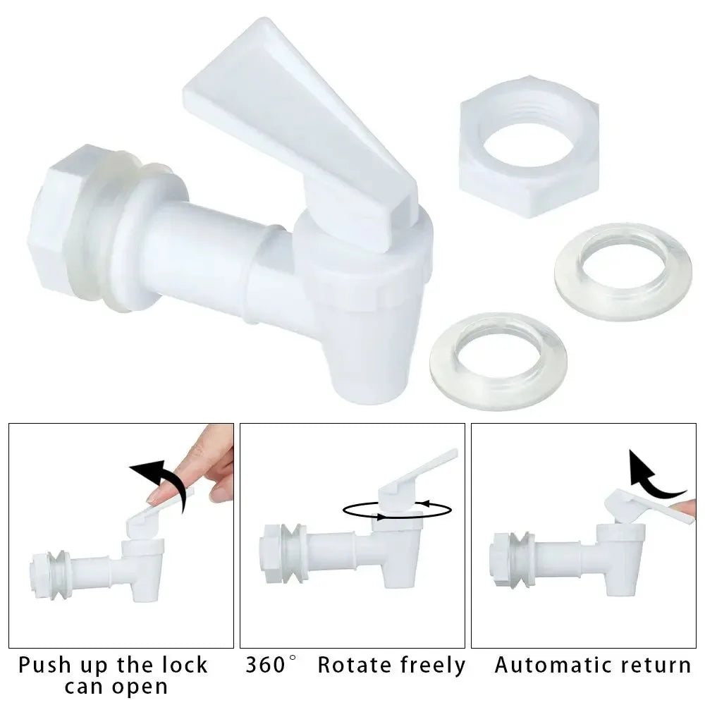 BPA-Free Replacement Cooler Faucet Water Bottle Jug, Dispenser Tap Set, Reusable Spigot Spout Water Beverage Lever