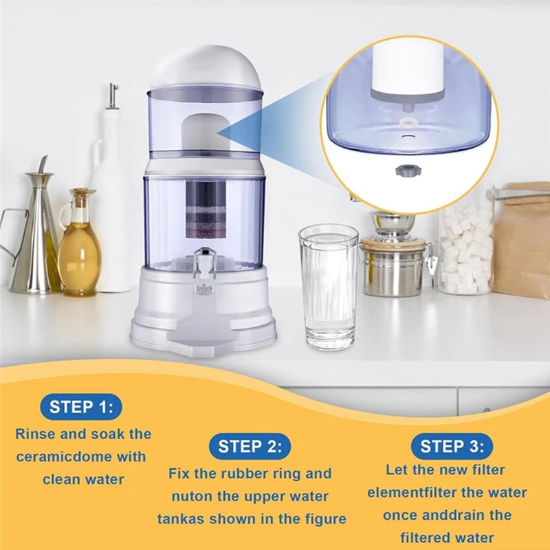 A19F-4Pack Replacement Ceramic Dome Water Filter 0.2 To 0.5Micron For Countertop Portable Water Purification System