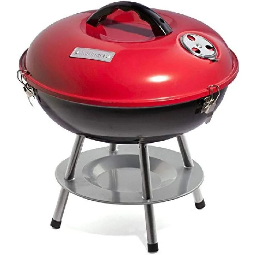 1pc Portable BBQ Grill Charcoal Grill Portable BBQ Grill Kettle Outdoor Grills Smokers for Patio Backyard Barbecue camping oven