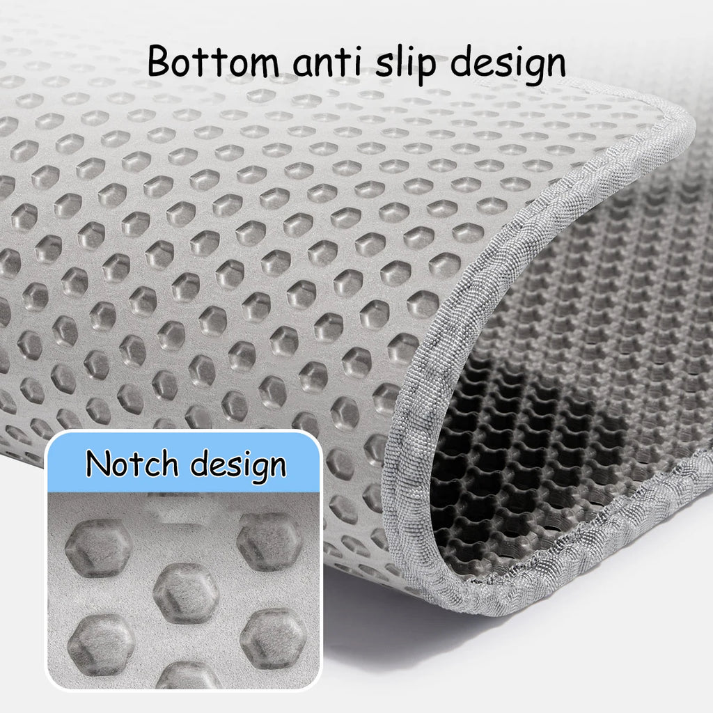 90CMX60CM Cat Litter Mat Waterproof Double Layer Pet Litter Box Mat Pet Toilet Cat Mat Nonslip Sand Cat Washable Mat Pet Clean