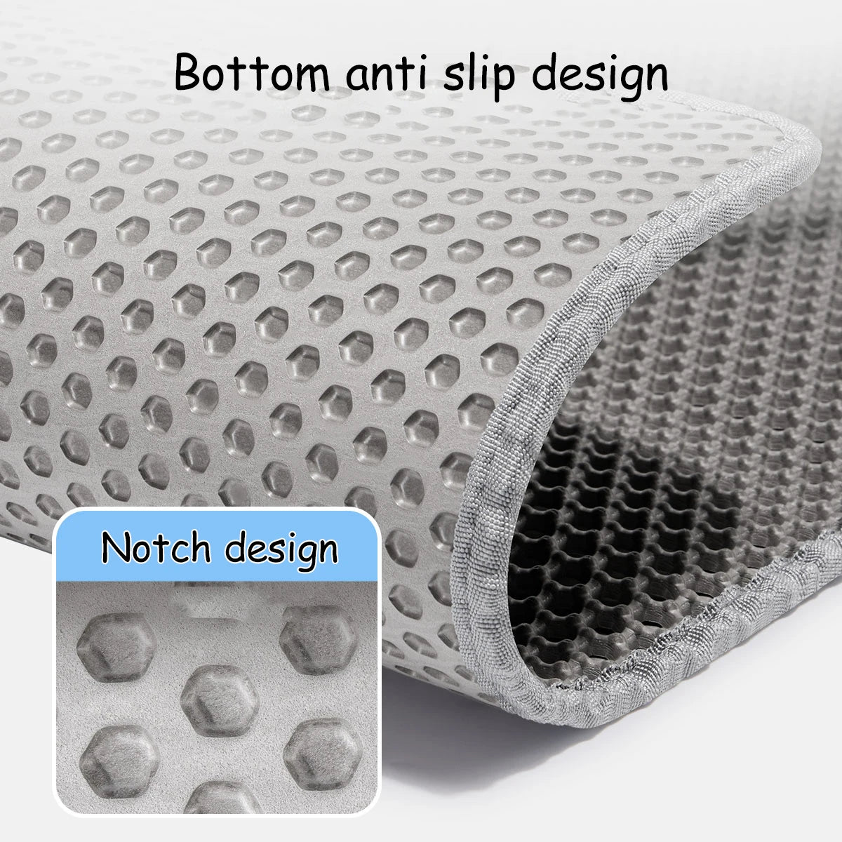 90CMX60CM Cat Litter Mat Waterproof Double Layer Pet Litter Box Mat Pet Toilet Cat Mat Nonslip Sand Cat Washable Mat Pet Clean