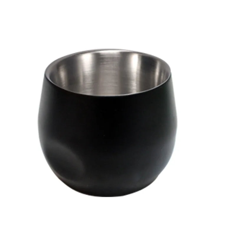 New Creative Espresso Cup 304 Stainless Steel Double Wall Coffee Cup Office Home Insulation Tea Cup Insulation Coffee Cup