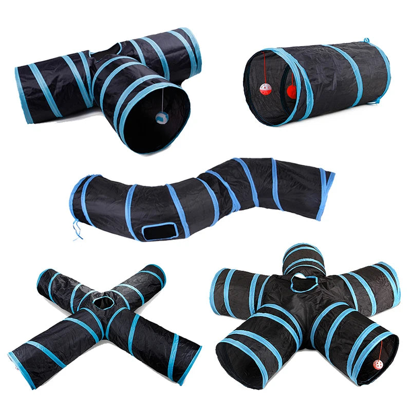 Foldable Sphynx Cat Tube Tunel Para Gato Shape I S T X Pet Tunnel Toy for Cats Gatos Funny mascotas Accessories Katten Supplies