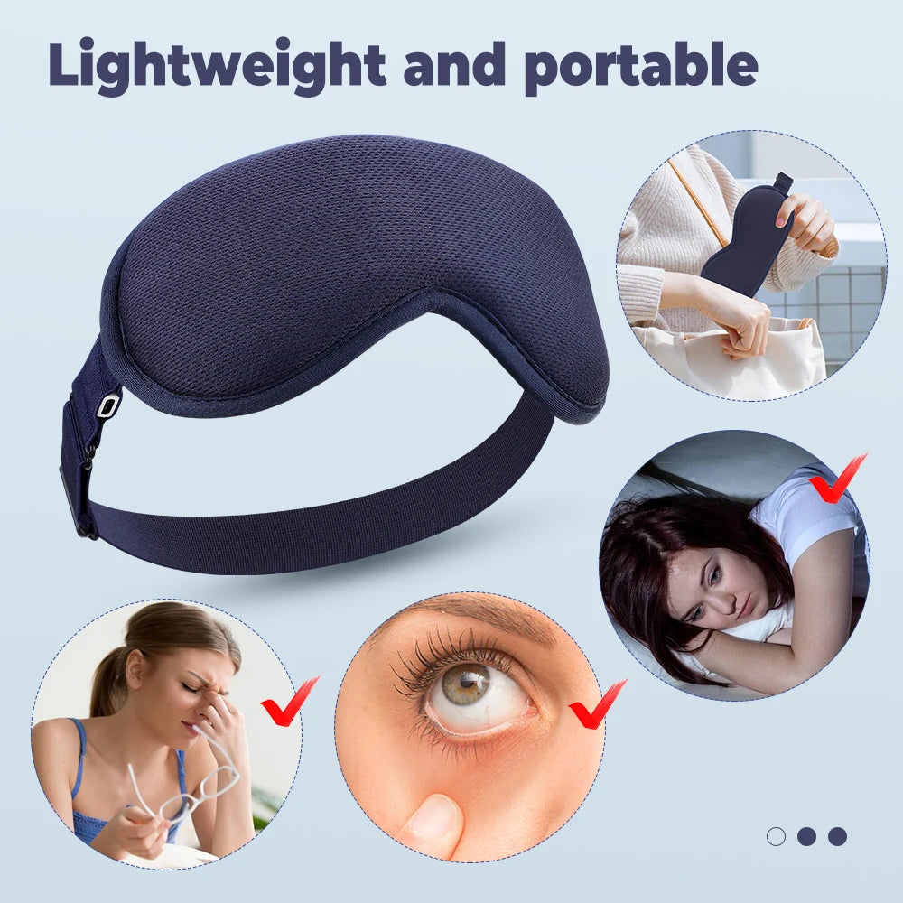 Electirc Eye Massager 3-Level Hot Compress 6-Level Vibration Massage Machine 3D Surround Eye Fatigue Dark Circles Health Care