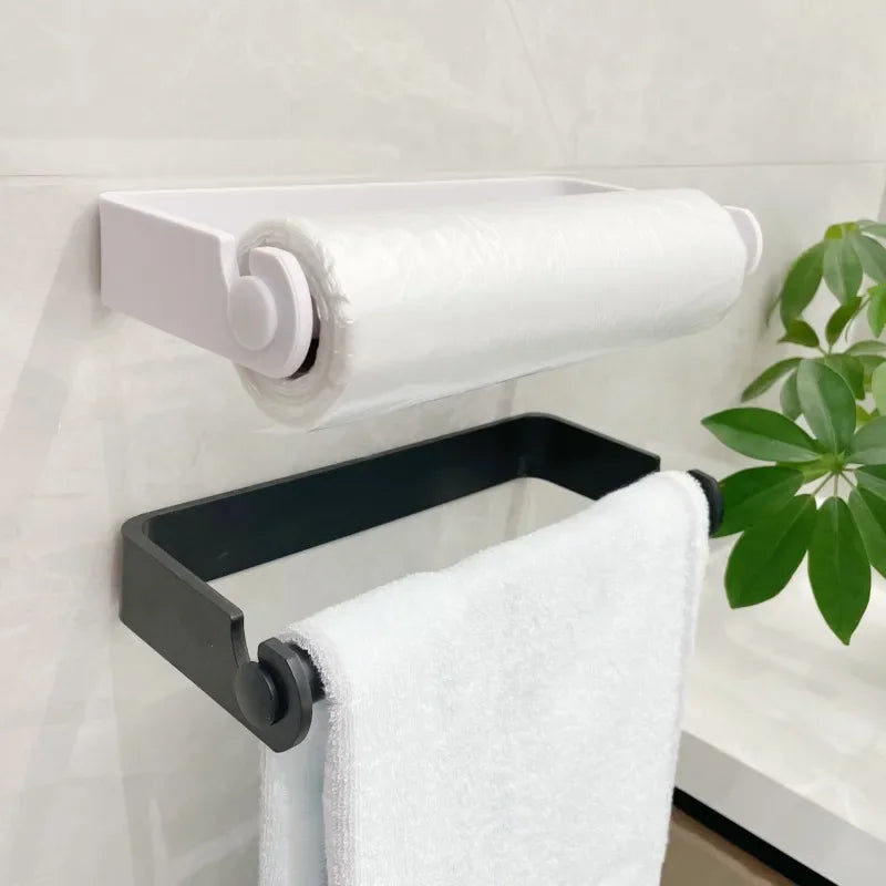 Adhesive Toilet Paper Holder Kitchen Roll Towel Rack Napkin Dispenser Absorbent Stand Tissue Hanger Bathroom Accessories