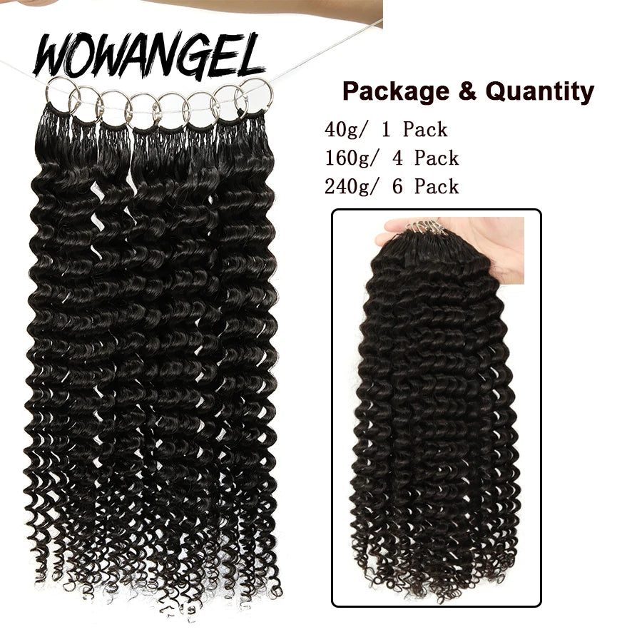 Deep Wave Feather Crochet Human Hair Tight Curly Pre-Separated Knotless Crochet Human Hair Extensions With Loop For Braiding