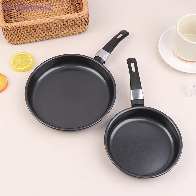 {Summer2} {Summer2} Mini Frying Pan Non-Stick Thickened Stainless Steel Frypan Pot Fried Eggs Saucepan Gas For Kitchen Cookware