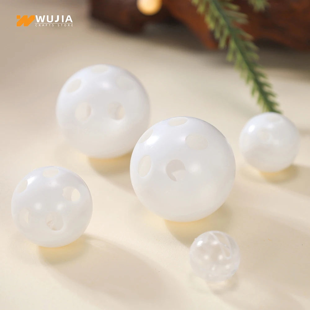 30/50/100pcs Plastic Rattle Bell Balls Squeaker Pet Baby Toys Diy Rattle Beads Noise Maker Repair Fix Dog Plush Doll Accessories