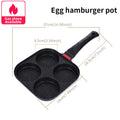 1 Pc Thickened 4 Holes Omelette Pan Non-Stick Egg Grilled Steak Breakfast Making Cooking Eggs Ham