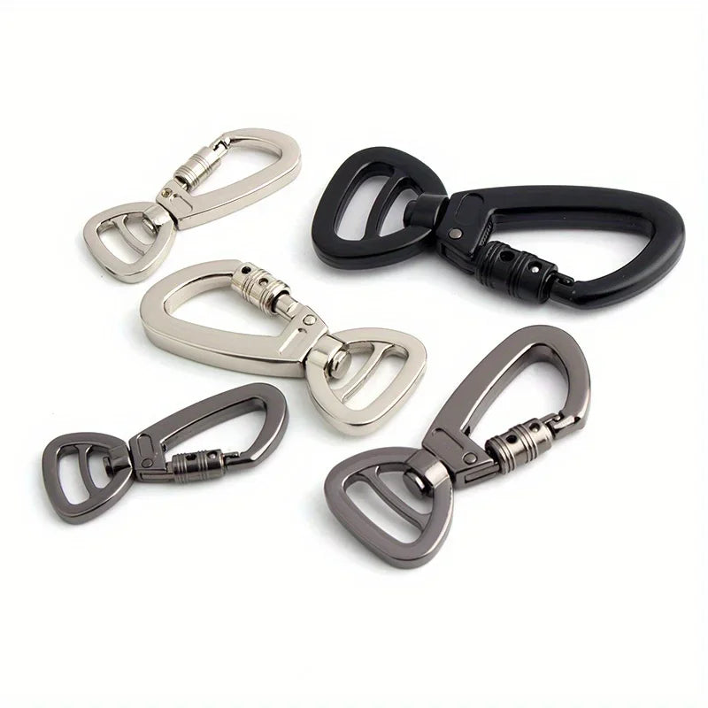 2PCS 16mm/21mm/26mm keychain lobster clasp metal luggage accessories 360° rotating outdoor carabiner dog leash metal spring hook
