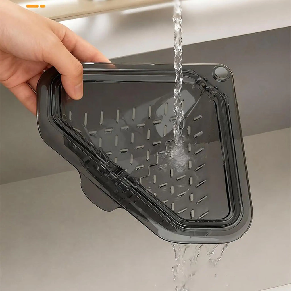 1PC Sink Food Catcher Corner Basket Magnetic Suction Drainage Triangle Drying Rack No-Drill Kitchen Cleaning Drain Baskets