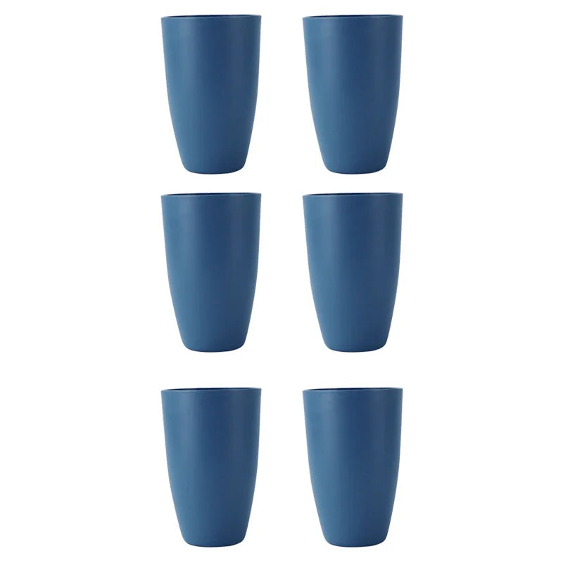2/4/6pcs Dark blue plastic cup reusable Suitable for home kitchen restaurant picnic camping RV drink soda milk juice