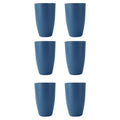 2/4/6pcs Dark blue plastic cup reusable Suitable for home kitchen restaurant picnic camping RV drink soda milk juice