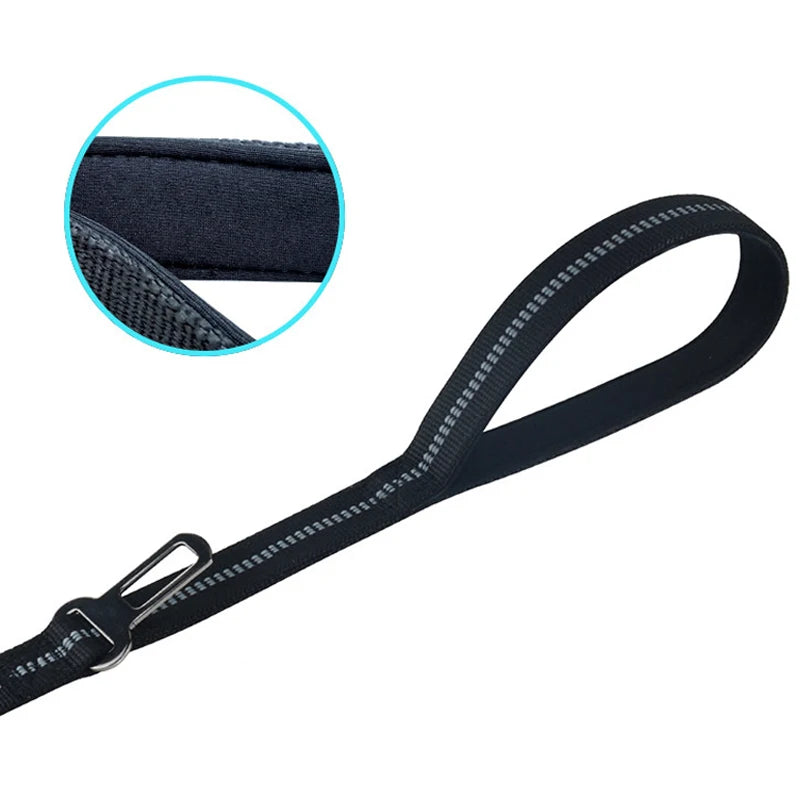 Nylon reflective multi-functional retractable dog leash Reflective Shock Absorbing Pet Leashes with Car Seatbelt for Large Dogs