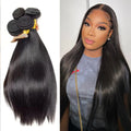 12A Bone Straight Brazilian 32 Inch Human Hair Weave Bundles Natural Black 100%  Unprocessed Bundle Remy Hair Extensions Double
