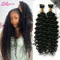 30 Inch Curly Crochet Human Hair Extensions With String Curly Pre-Looped Feather Hair Miracle Knots Crochet Human Hair For Women