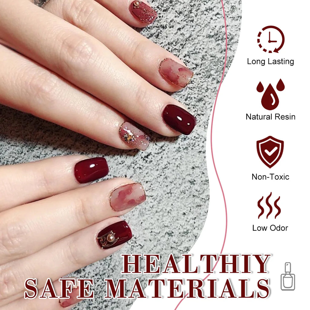 Nail Gel Polish Set 12PCS 8ML Long-lasting High Gloss Semi Permanent Glitter Art Nails Varnish for Manicure   Art Salon Creation