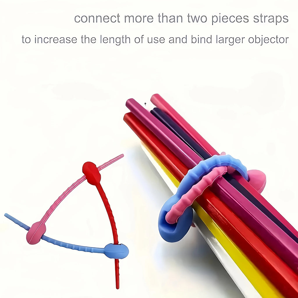 100Pcs Twistable and Multifunctional Cable Wire Organizer 80Pcs Silicone Cord Management Ties for Earphone Lines