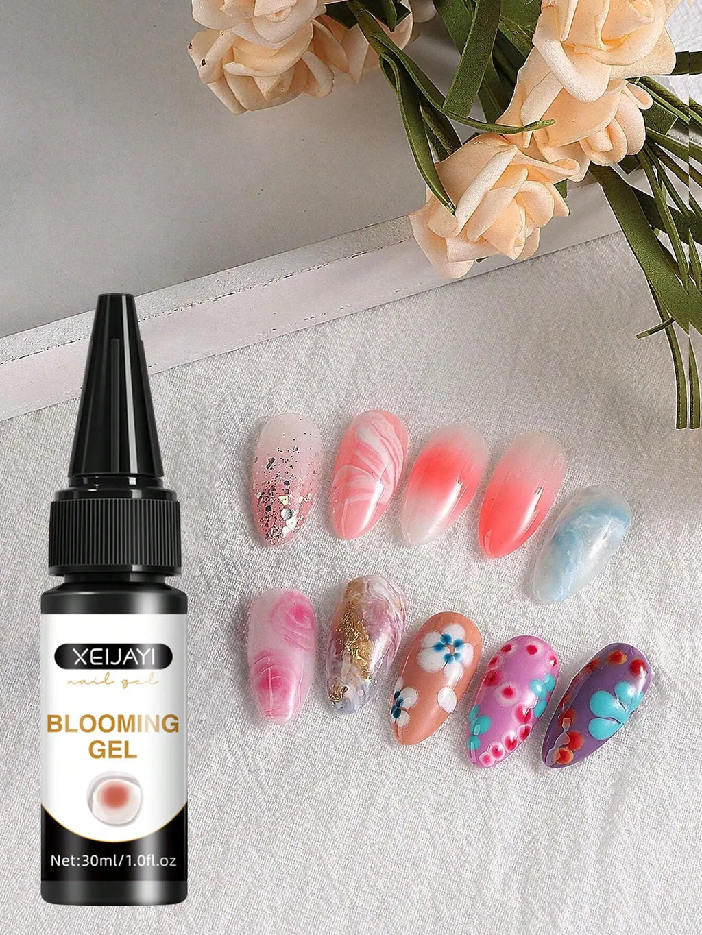 XEIJAYI 1pc Professional Blooming Gel for Stunning Nail Art - Create Gradient, Marble & Unique Patterns,