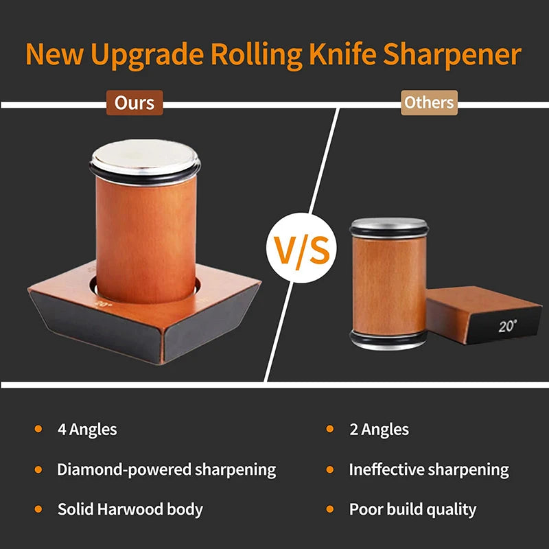 Niiruo 4 Angles Rolling Knife Sharpener Kit For Straight Edge Roller Knife Sharpening With Industry Diamonds Whetstone Knife Set