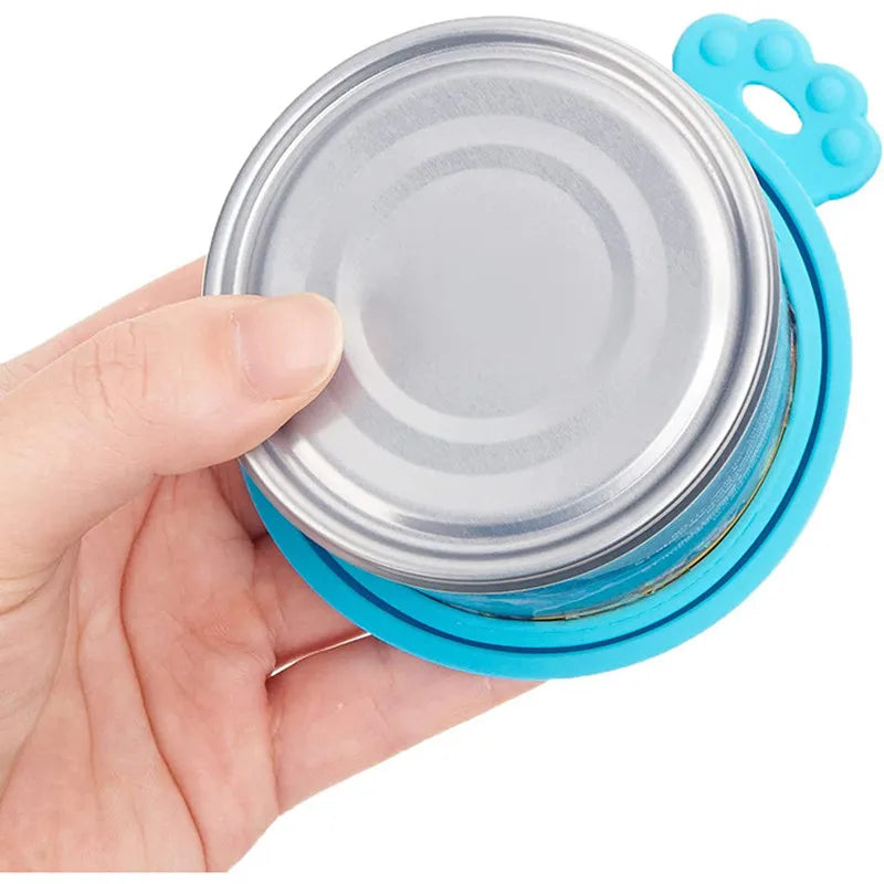 3 In 1 Reusable Pet Food Can Silicone Cover Food Storage Keep Fresh Tin Cap Lid Seal Cover Pet Supplies For 8.9cm/7.3cm/6.5cm