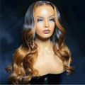 26 inch Highlight Blonde Body Wave Jewish Human Hair Wig Baby Hair 5x5 Silk Base HD Lace European Hair Preplucked Glueless Daily