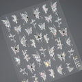 1pcs 5D Diamond Butterfly Nail Art Stickers Holographic Butterfly Nail Decorations Decals DIY Self-Adhesive Slider Accessories