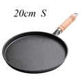 2026 Thick cast iron flat bottomed frying pan for grilling meat without coating and non stick frying steak and fried egg pan