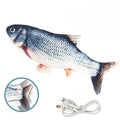 Cat Plush Electric Interactive Toy Imitation Grass Fish Shaped USB Kitten Chew Toy Teeth Cleaning Bite Resistant Cat Accessories