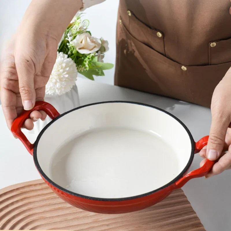 Double Ear Thickening Non-stick Pan Lightweight Household Omelette Pan for Gas Stove And Induction Cooker Universal Use