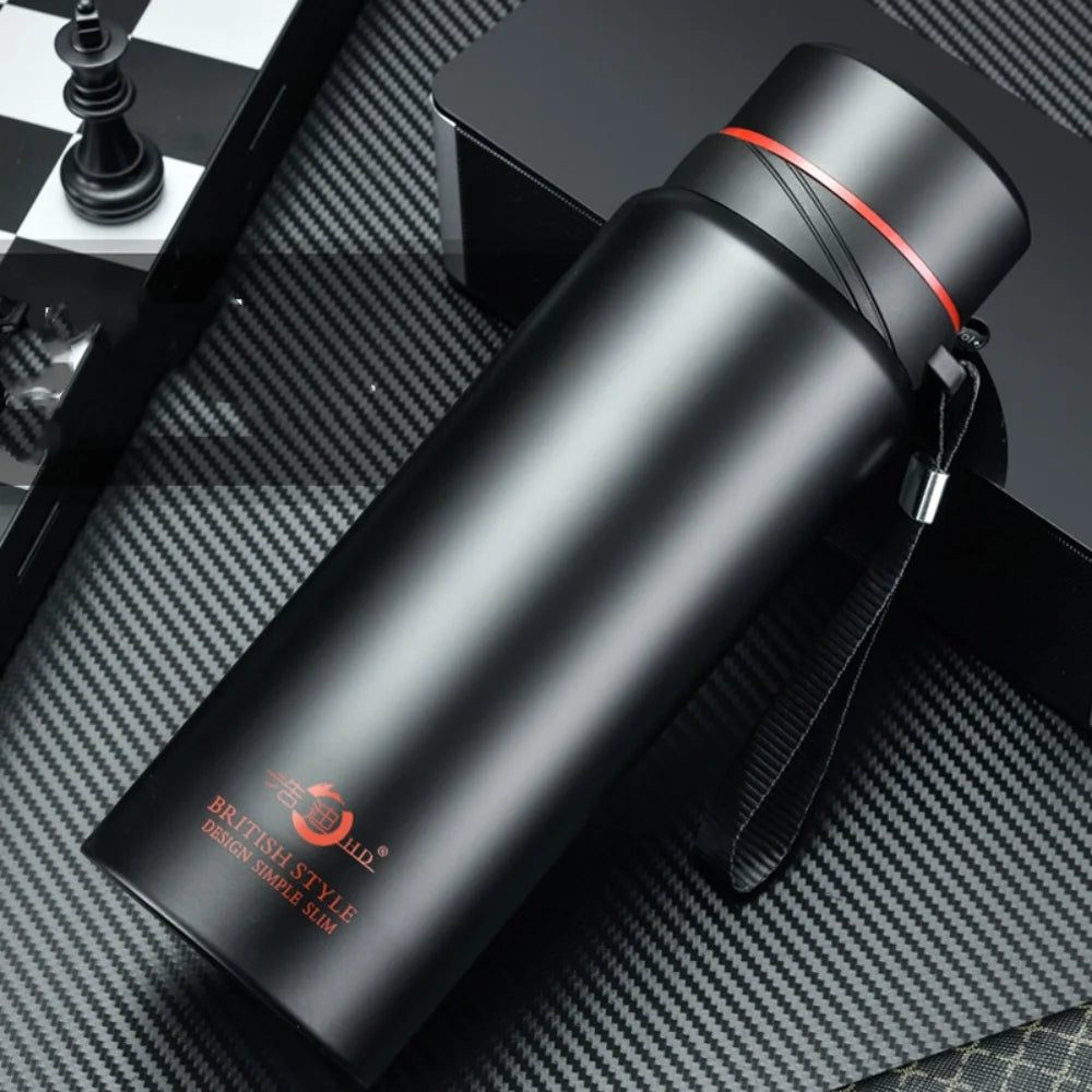 Large-capacity 304 stainless steel business insulated cup, hanging cup, simple and portable gift water cup