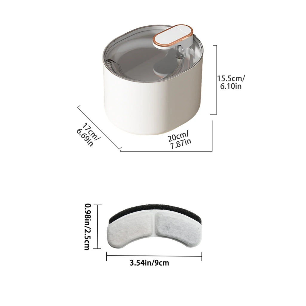 Pet Fully Automatic Water Fountain USB Ultra Silent Intelligent Pump Sensor Filter 3L Cat Large Capacity Water Dispenser