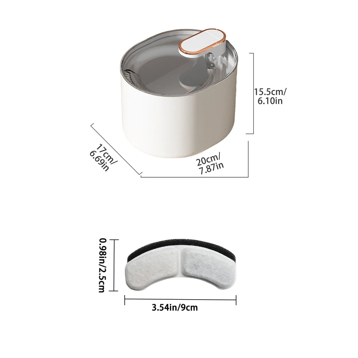 Pet Fully Automatic Water Fountain USB Ultra Silent Intelligent Pump Sensor Filter 3L Cat Large Capacity Water Dispenser