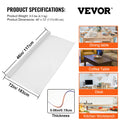 SucceBuy Multi-size 1.5/2mm Tablecloth Protector Table Cover Mat PVC Soft Waterproof Clear Water Resistant Easy Clean